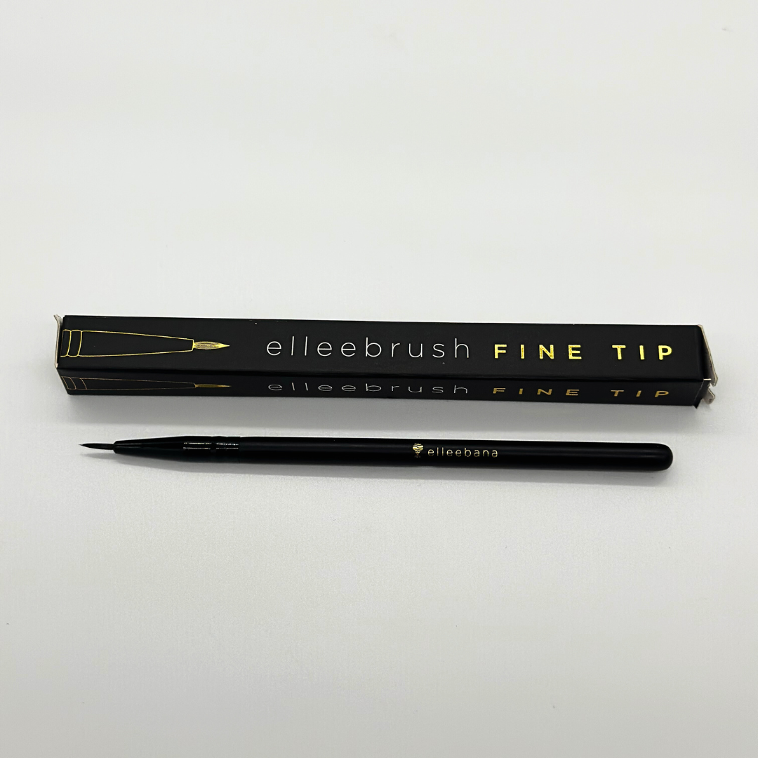 Elleeebana ElleeBRUSH Fine Tip Brush, precision brow brush, lash detail brush, brow mapping tool, professional lash brush, fine tip applicator, reusable salon brush, brow artistry tool, lash lift brush, Elleeebana brush
