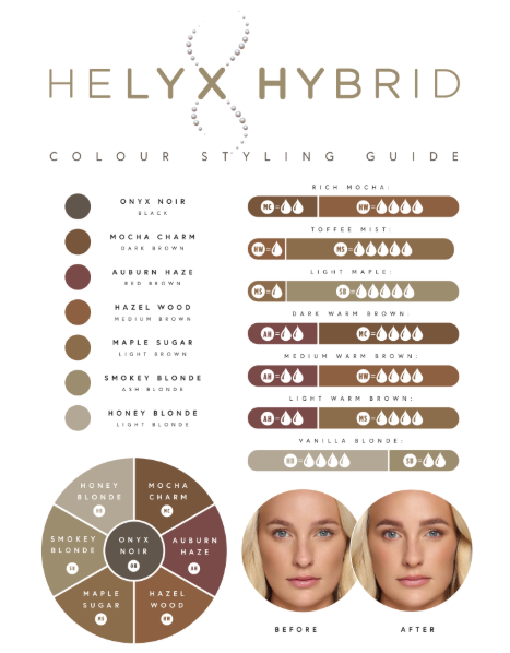 elleebana helyx hibrid colour chart