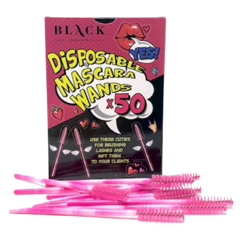 Pink Disposable Mascara Wands x 50