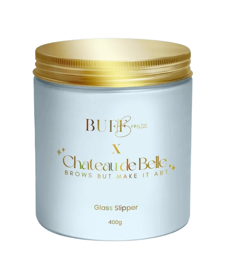 CHÂTEAU DE BELLE BUFF BROWZ X CHÂTEAU DE BELLE - "Brows But Make It Art" x Jelly Masks - Glass Slipper
