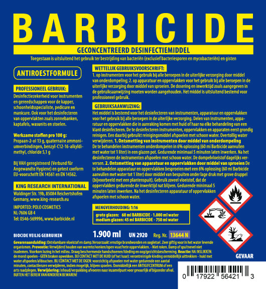 Barbicide Disinfection Concentrate 3,8 liter