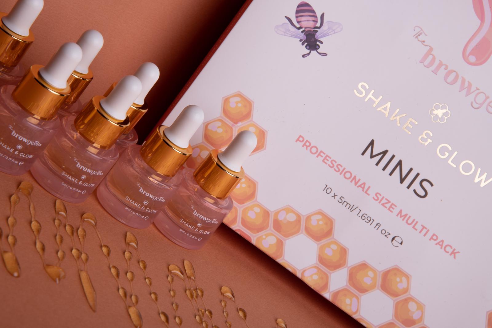 Shake & Glow, Honey Brow Oil, Brow Oil Retail Pack, Mini Brow Oil, Brow Aftercare, Honey Brow Care, Professional Brow Oil, Antioxidant Brow Oil, Colour Protect Oil, Hybrid Brow Aftercare