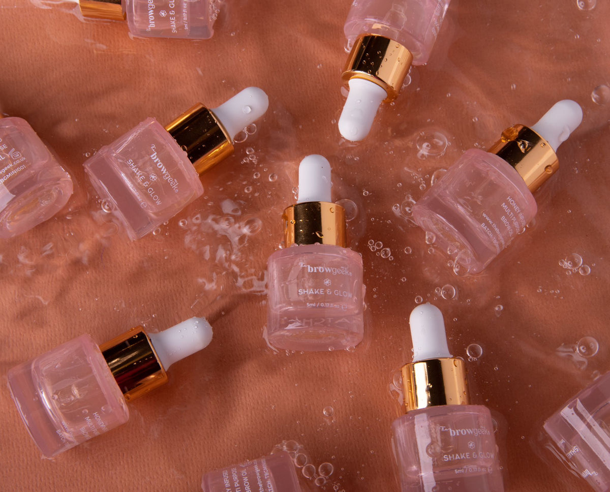 Shake & Glow, Honey Brow Oil, Brow Oil Retail Pack, Mini Brow Oil, Brow Aftercare, Honey Brow Care, Professional Brow Oil, Antioxidant Brow Oil, Colour Protect Oil, Hybrid Brow Aftercare